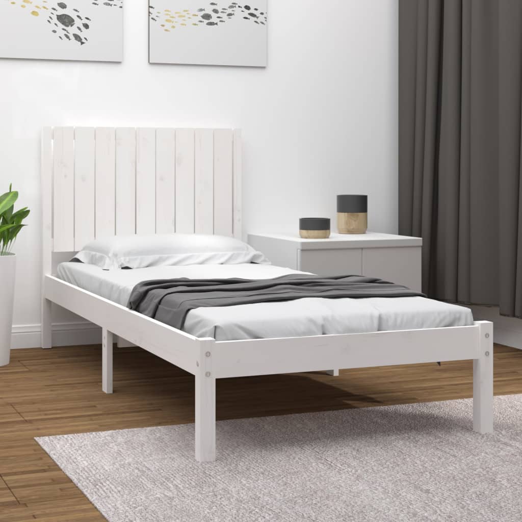 Solid wood bed white pine 90x190 cm