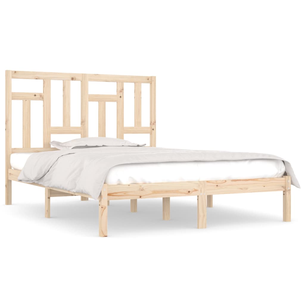 Solid pine wood bed 140x200 cm