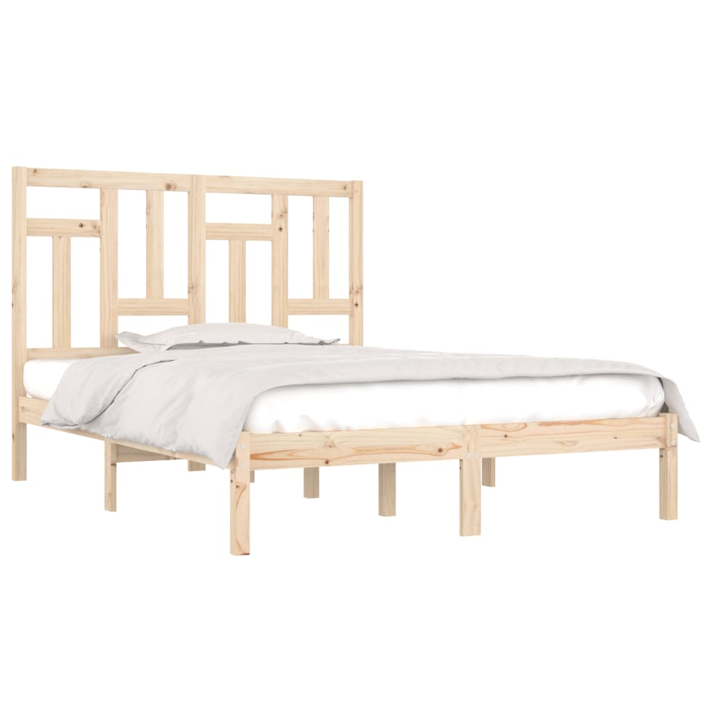 Solid pine wood bed 140x200 cm