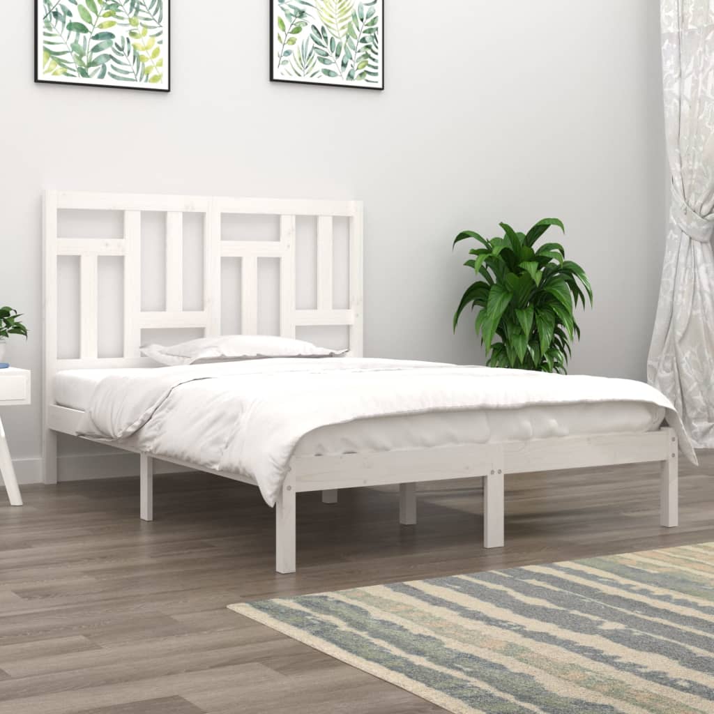Solid wood bed white pine 140x200 cm