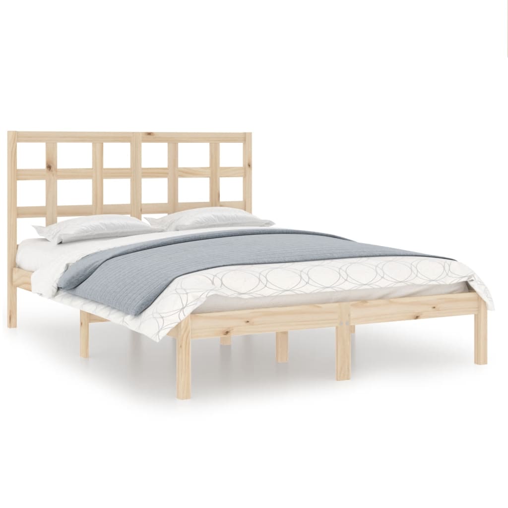 Solid wood bed 135x190 cm