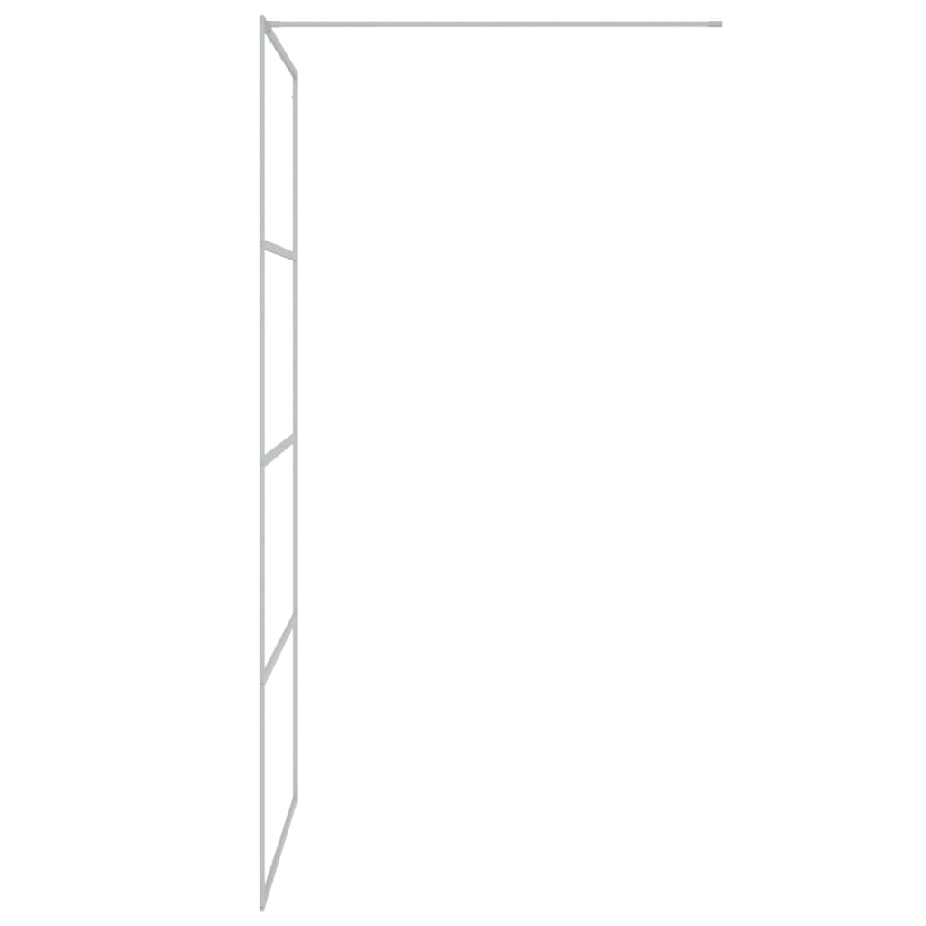 Shower screen for walk-in shower silver 100x195 cm ESG clear glass