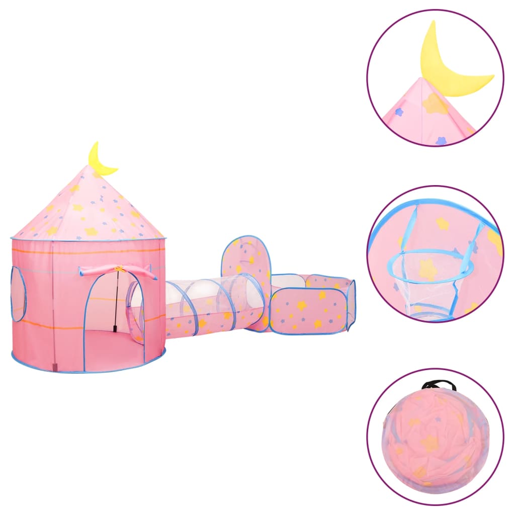 Play tent with 250 balls pink 301x120x128 cm