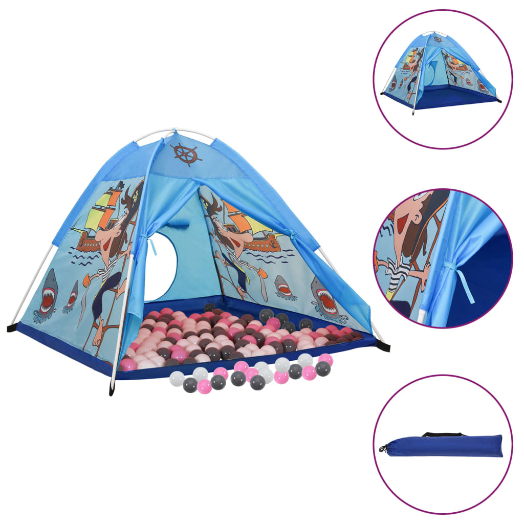 Play tent with 250 balls blue 120x120x90 cm