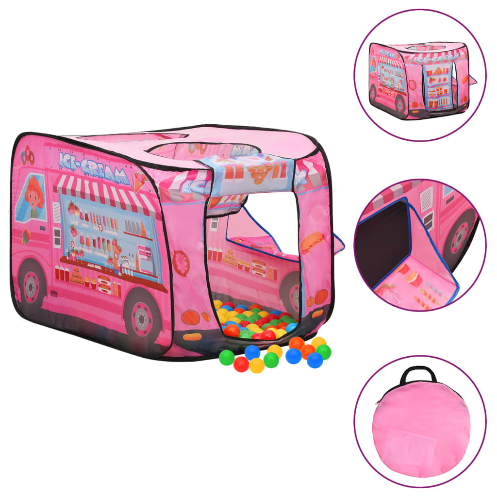 Children's play tent with 250 balls pink 70x112x70 cm