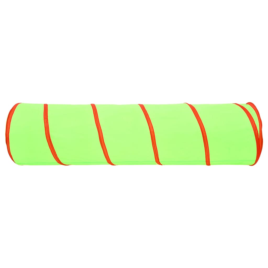 Play tunnel with 250 balls green 175 cm polyester