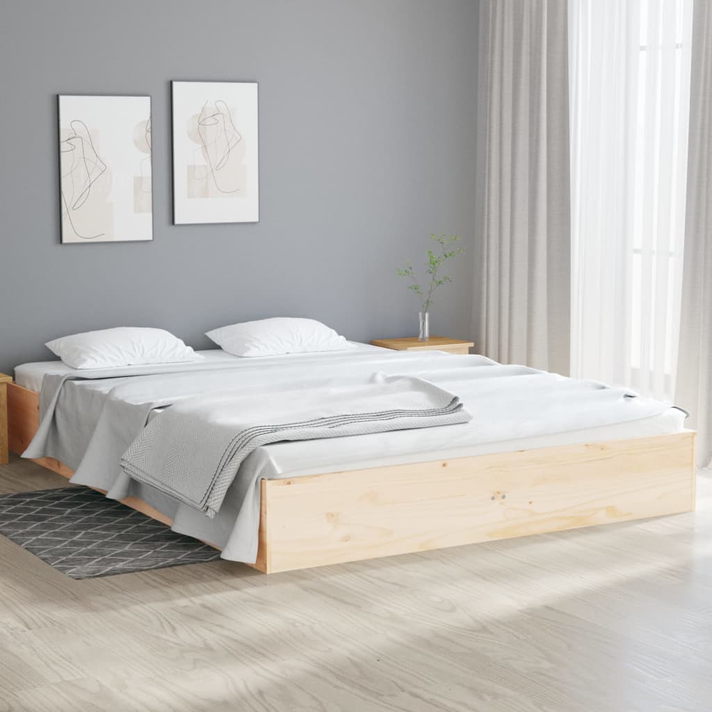 Solid wood bed 135x190 cm 4FT6 Double