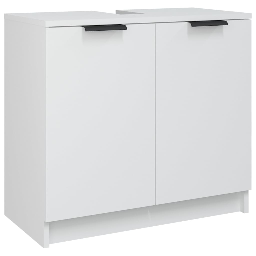 Bathroom cabinet white 64.5x33.5x59 cm made of wood
