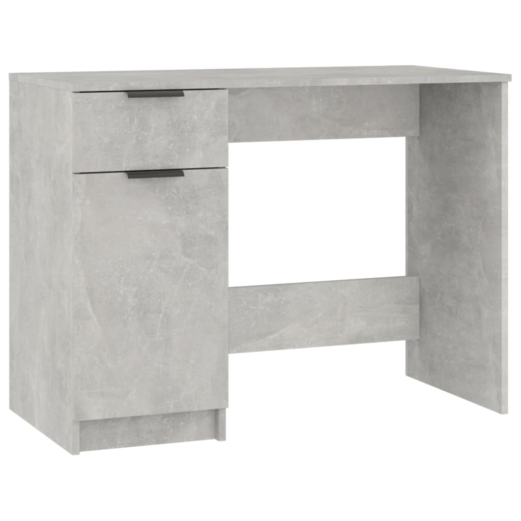 Desk concrete gray 100x50x75 cm made of wood