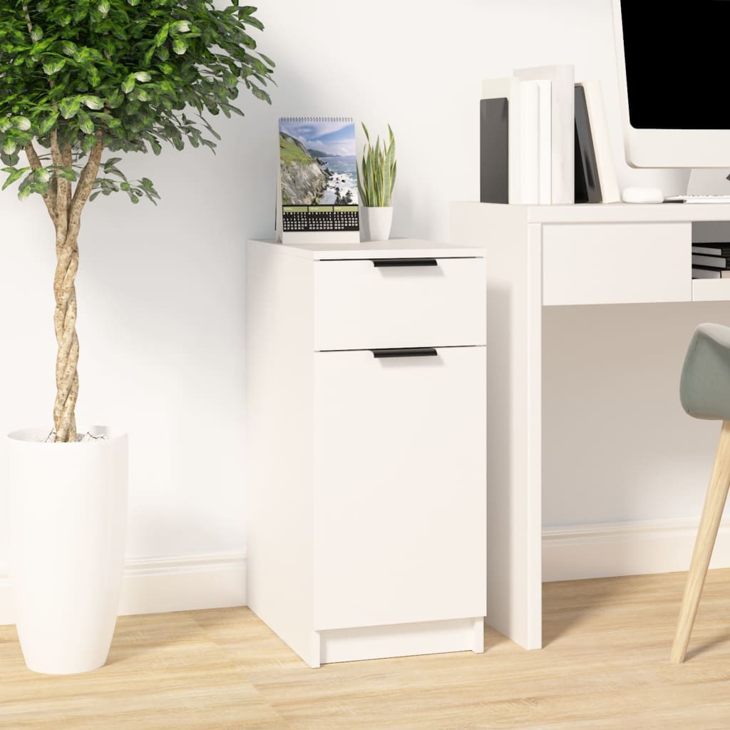 Schreibtischschrank Weiß 33,5x50x75 cm Holzwerkstoff