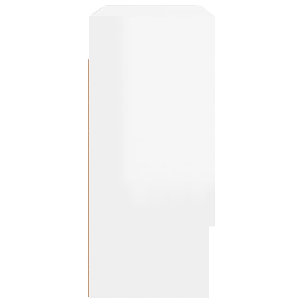 Wandschrank Hochglanz-Weiß 60x31x70 cm Holzwerkstoff
