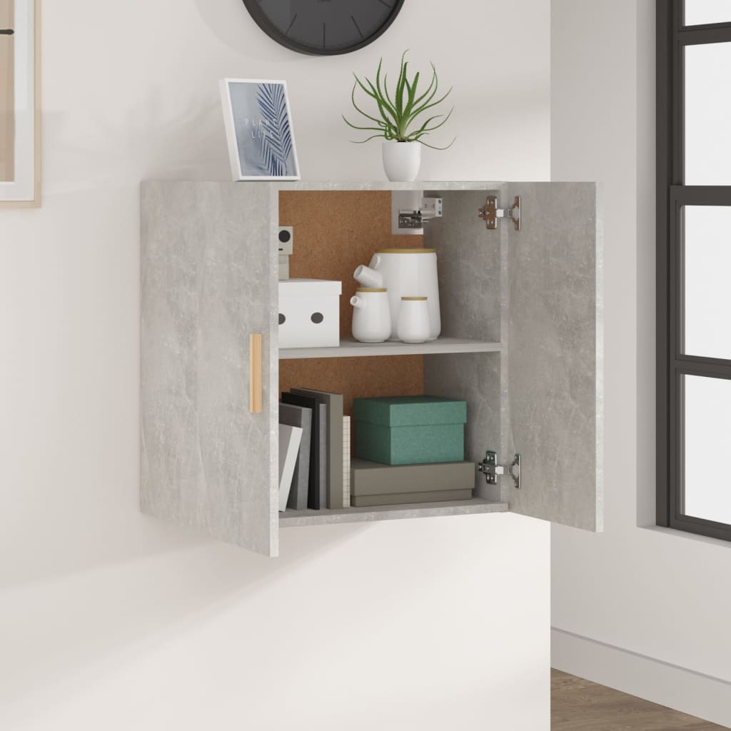 Wall cabinet concrete gray 60x30x60 cm made of wood material