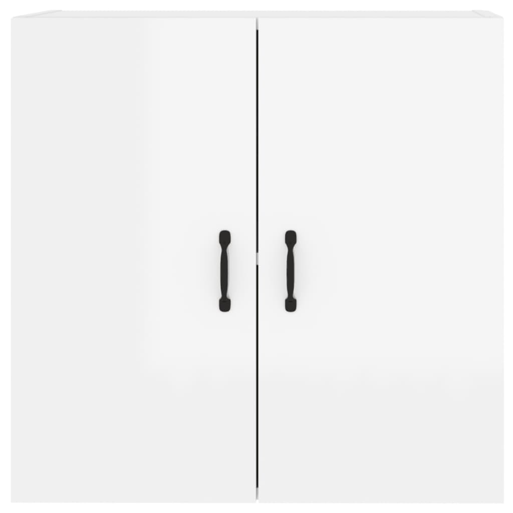 Wall cabinet high-gloss white 60x31x60 cm made of wood