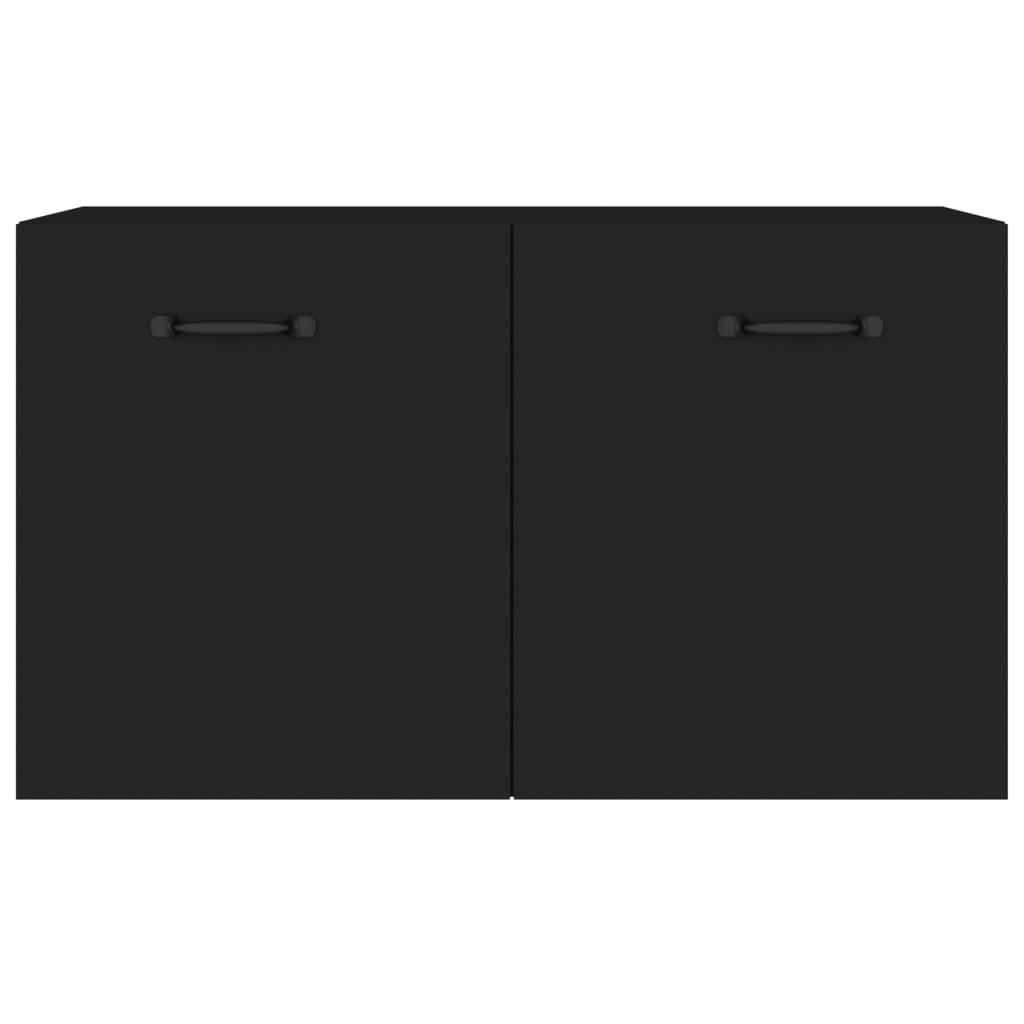 Wall cabinet black 60x36.5x35 cm made of wood material