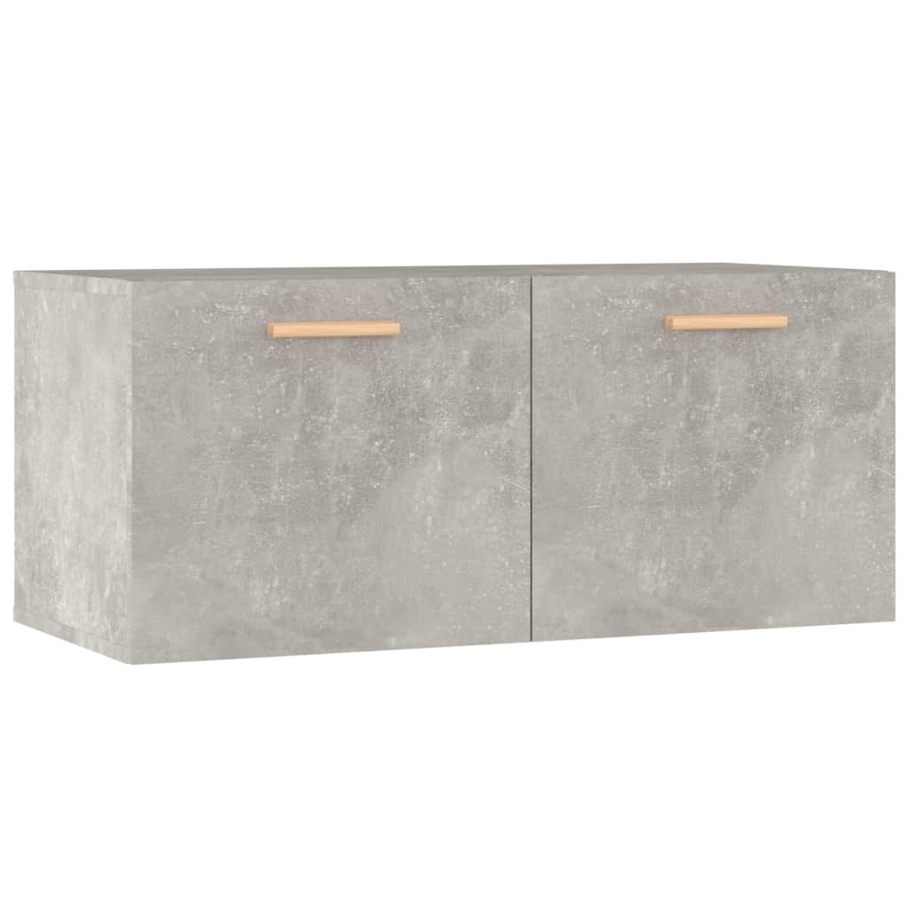 Wall cabinet concrete gray 80x35x36.5 cm made of wood material