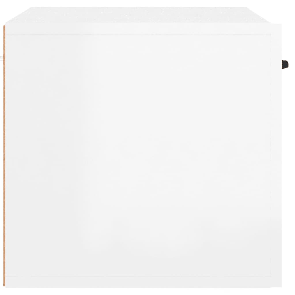 Wandschrank Hochglanz-Weiß 80x35x36,5 cm Holzwerkstoff