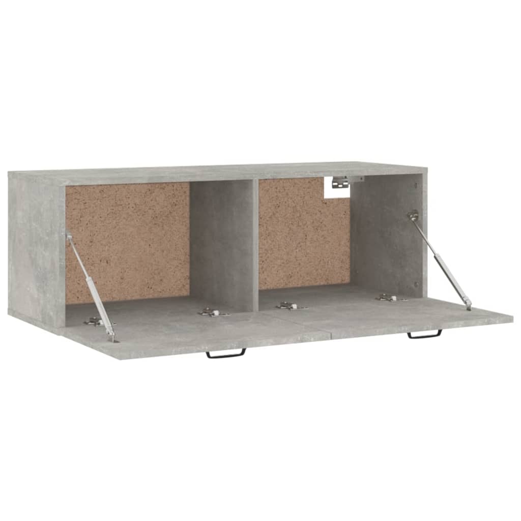 Wall cabinet concrete gray 100x36.5x35 cm made of wood material