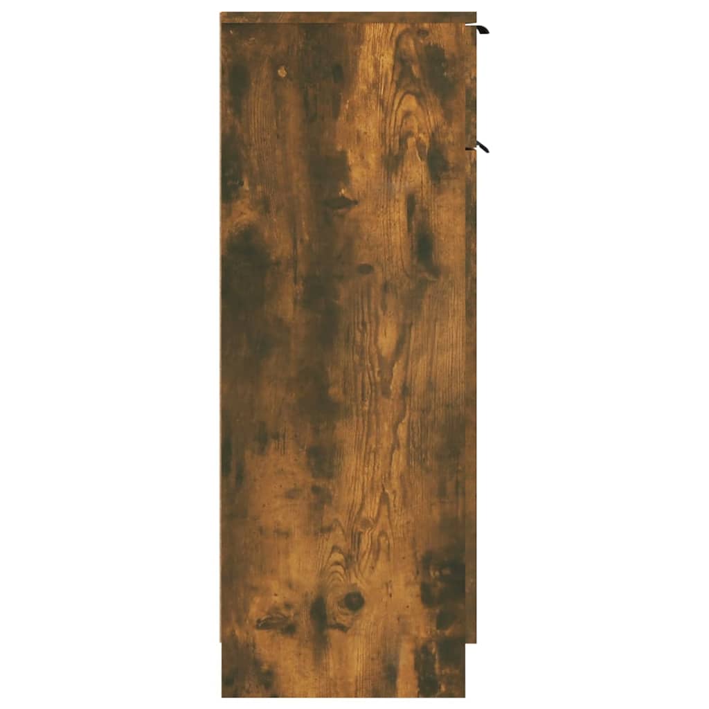 Badezimmerschrank Räuchereiche 32x34x90 cm Holzwerkstoff