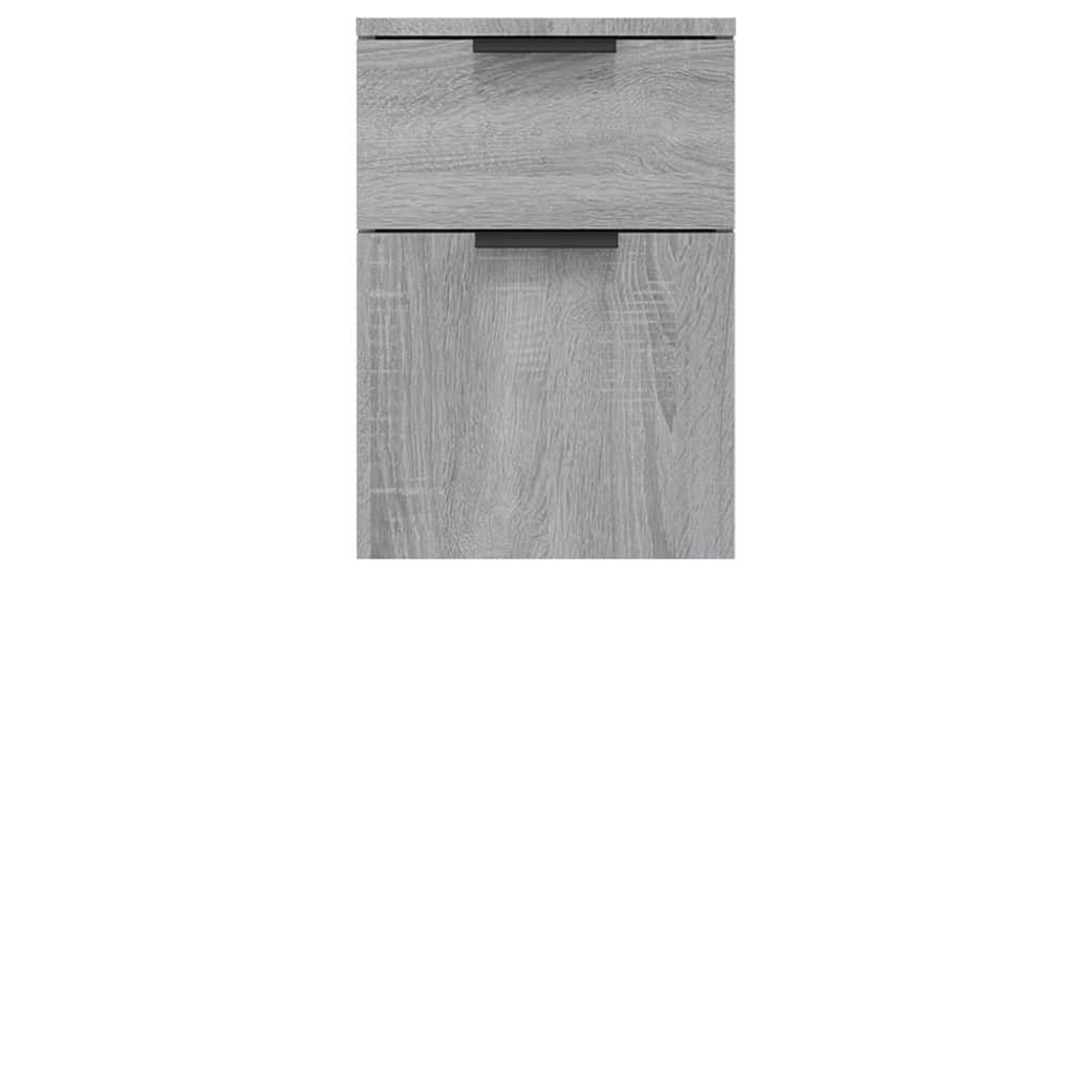 Badezimmerschrank Grau Sonoma 32x34x90 cm Holzwerkstoff