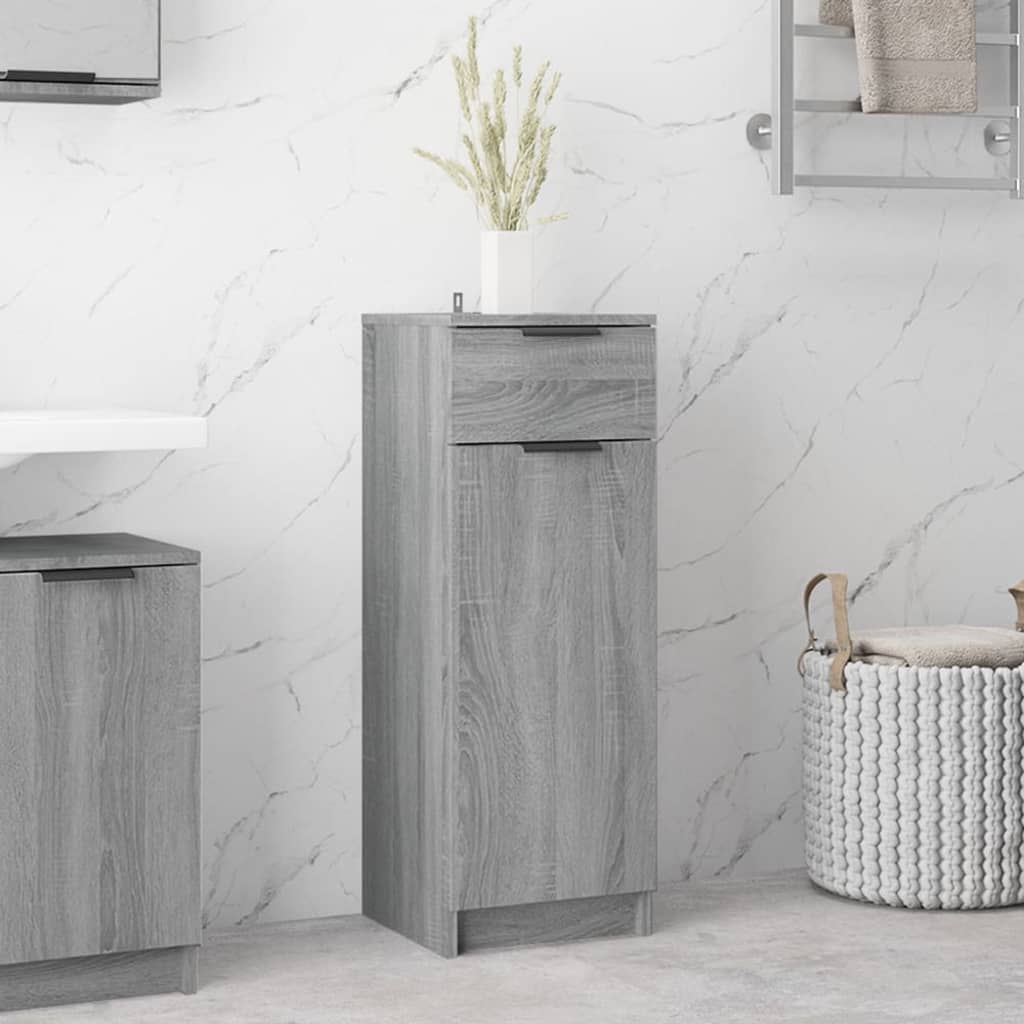 Bathroom cabinet gray Sonoma 32x34x90 cm made of wood