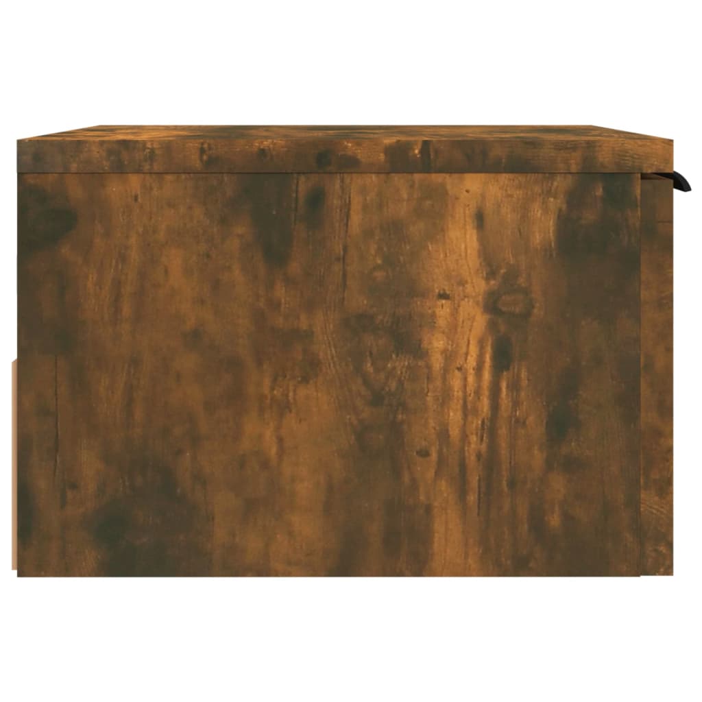 Wall bedside table smoked oak 34x30x20 cm