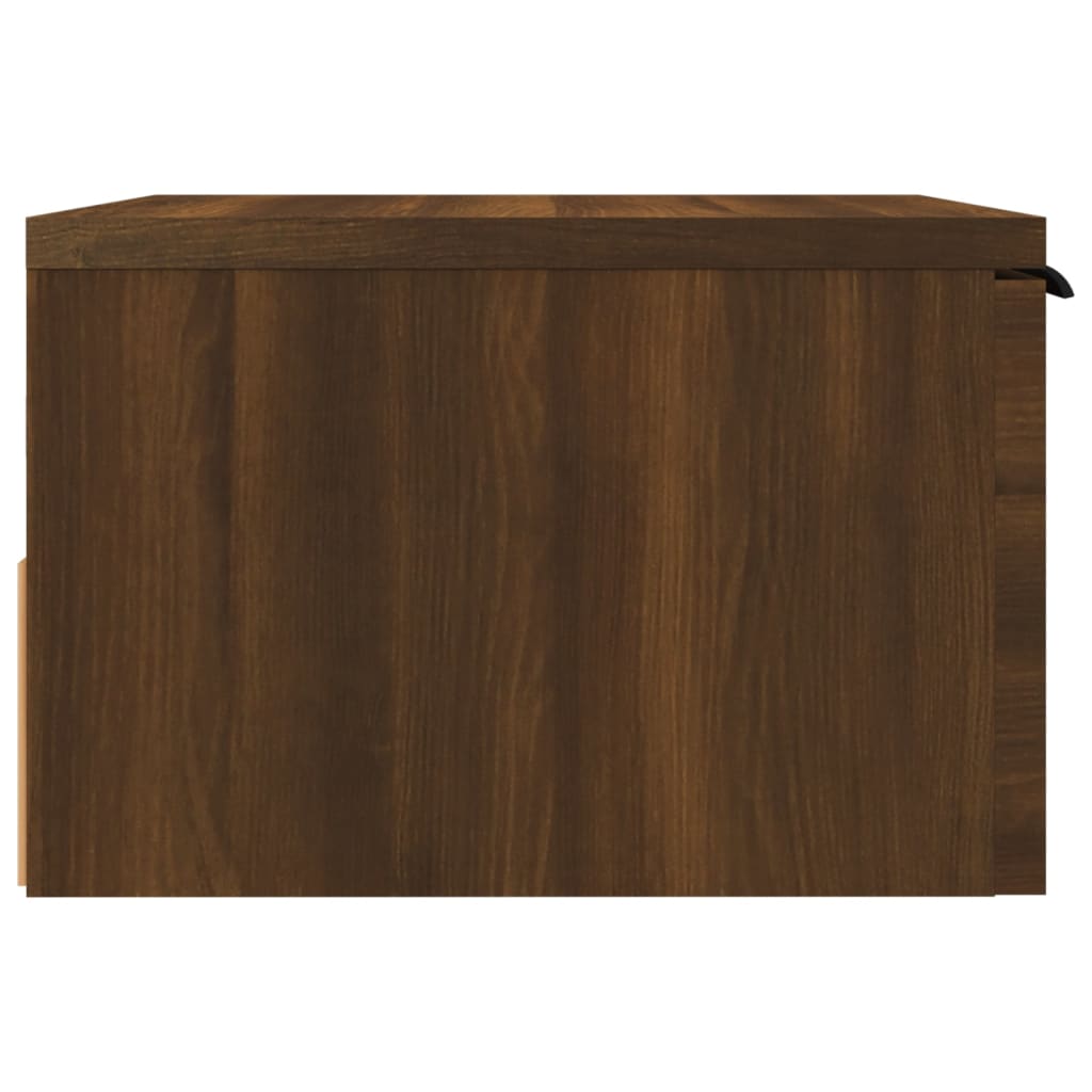 Wall bedside table brown oak 34x30x20 cm