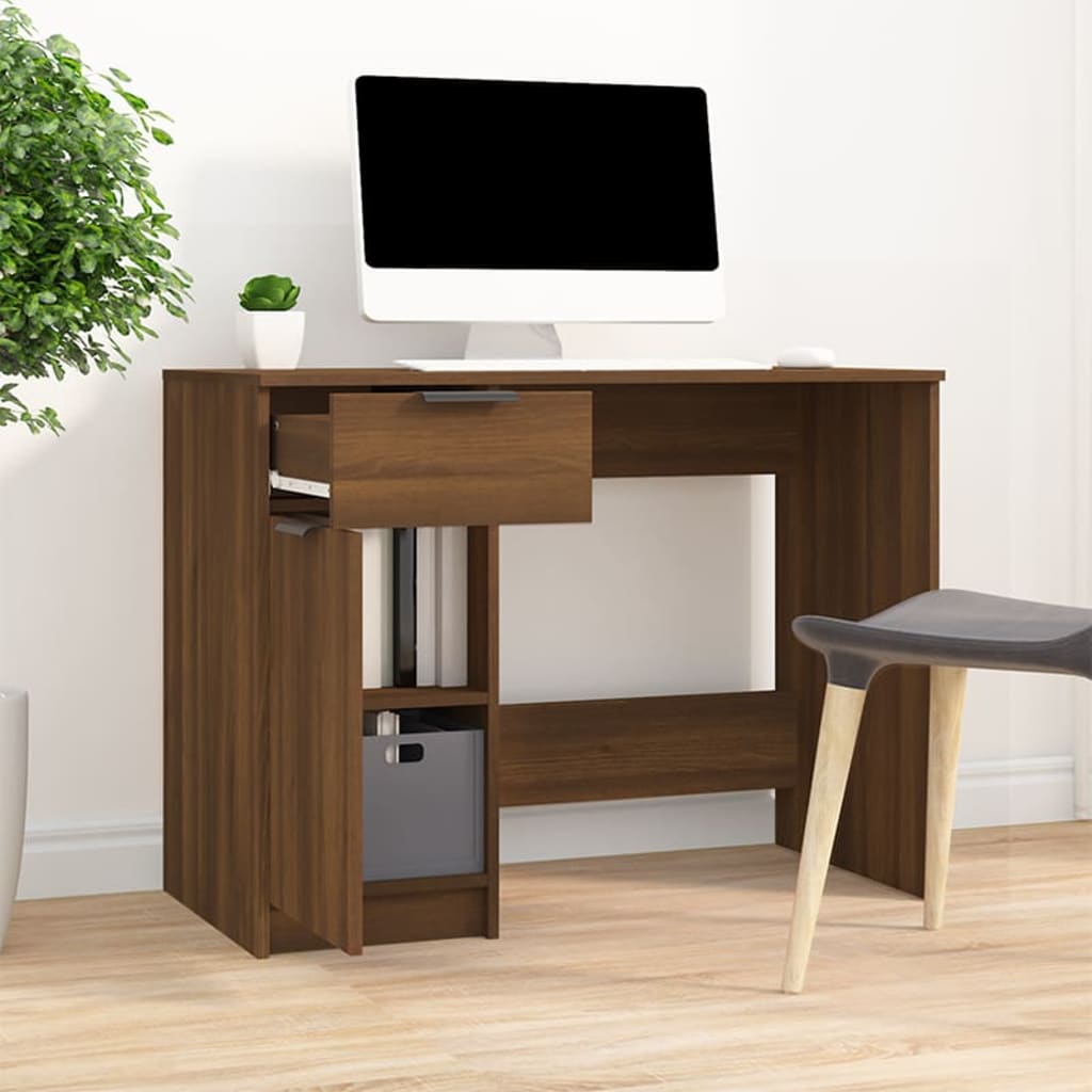 Schreibtisch Braun Eichen-Optik 100x50x75 cm Holzwerkstoff