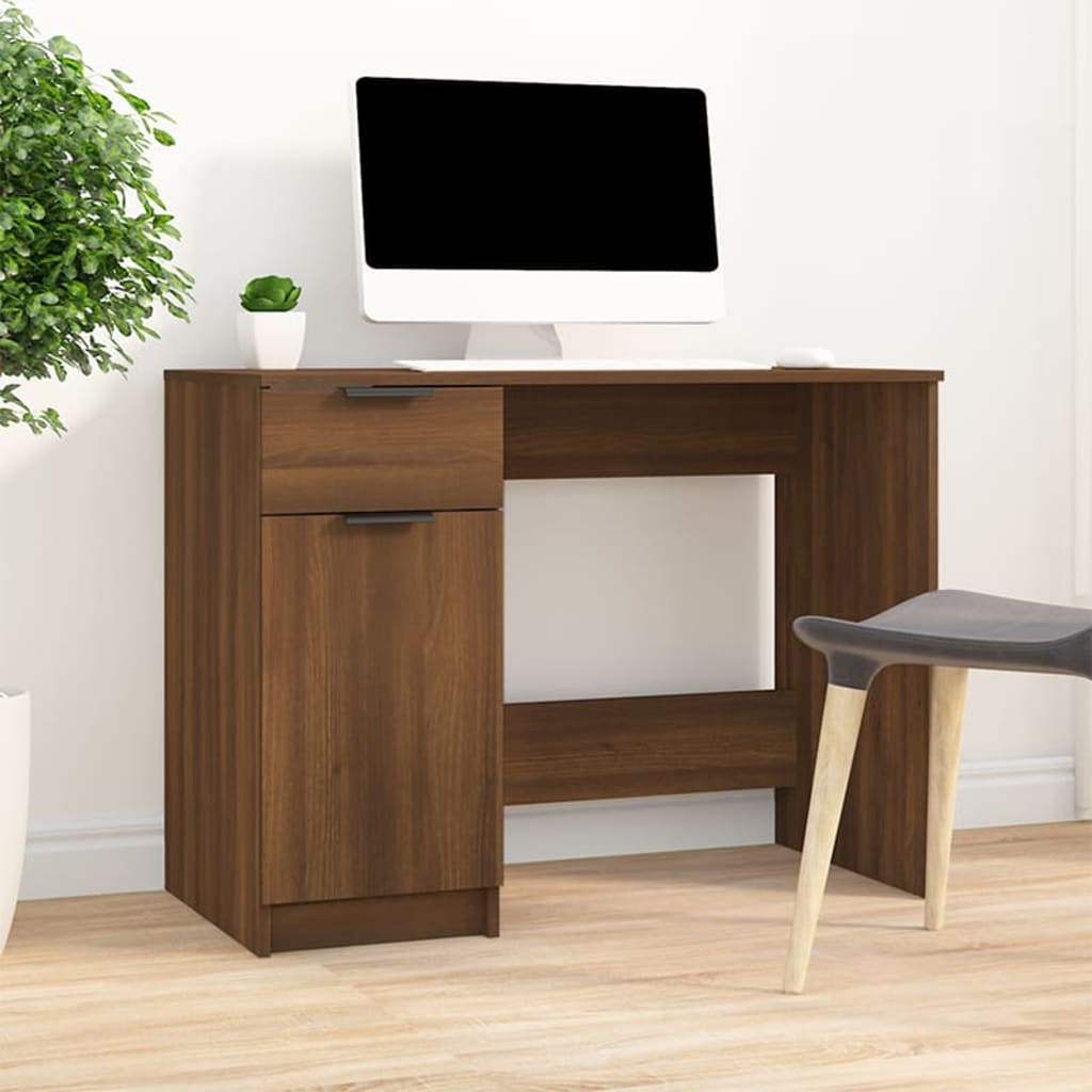 Schreibtisch Braun Eichen-Optik 100x50x75 cm Holzwerkstoff