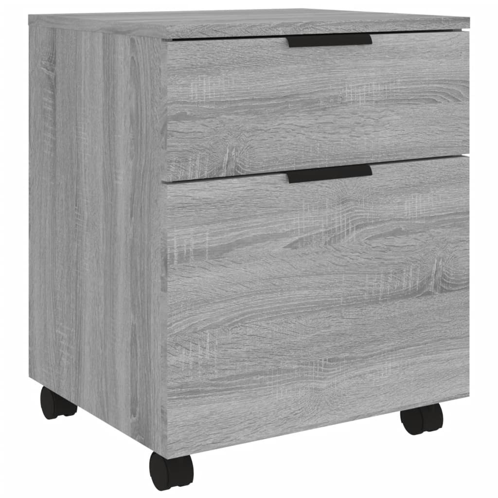 Mobile filing cabinet with wheels Gray Sonoma 45x38x54 cm