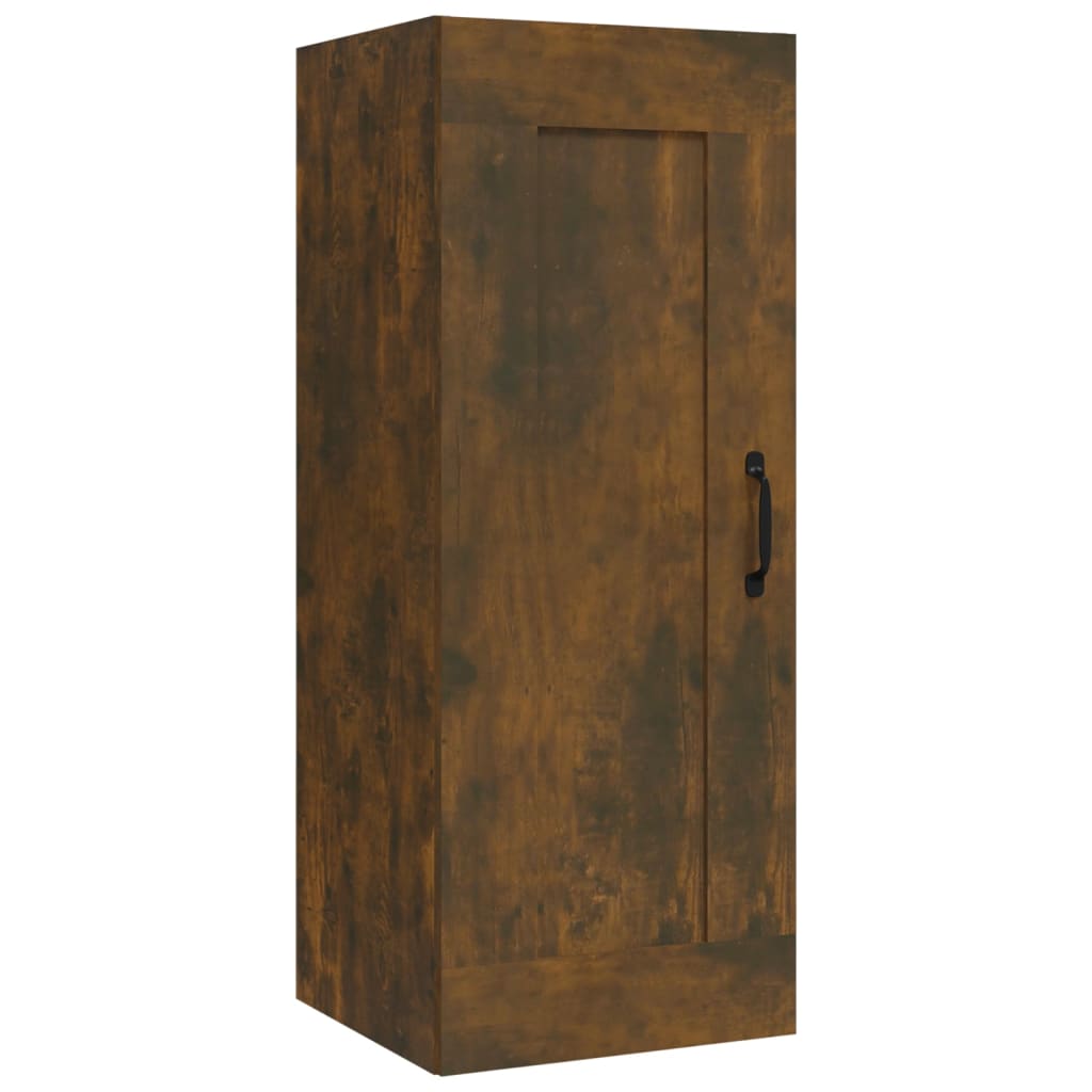 Hanging cabinet smoked oak 35x34x90 cm made of wood