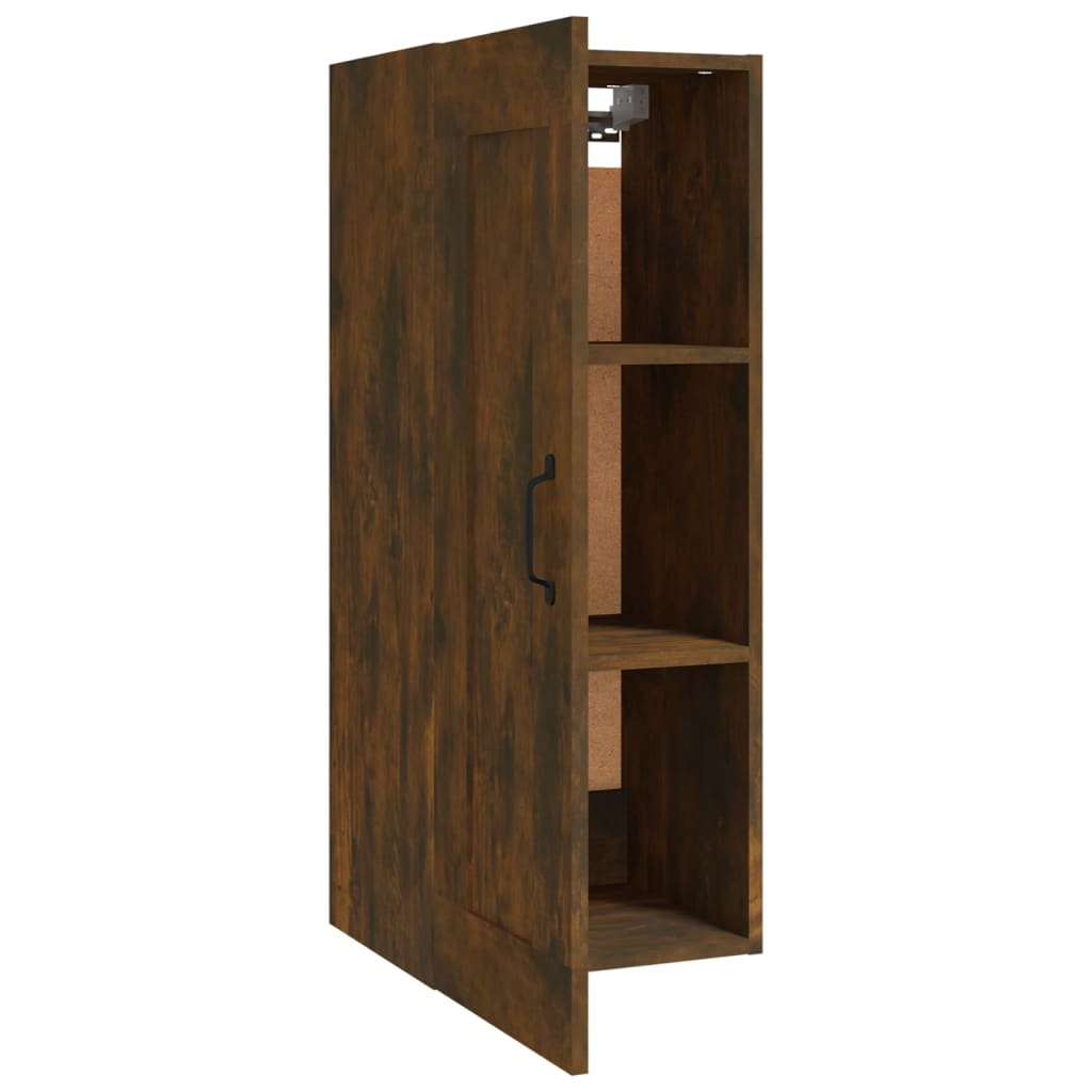 Hanging cabinet smoked oak 35x34x90 cm made of wood