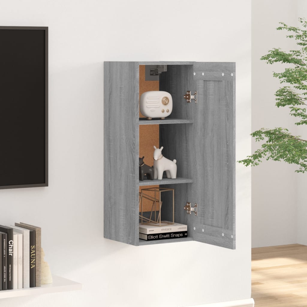 Wall cabinet gray Sonoma 35x34x90 cm made of wood