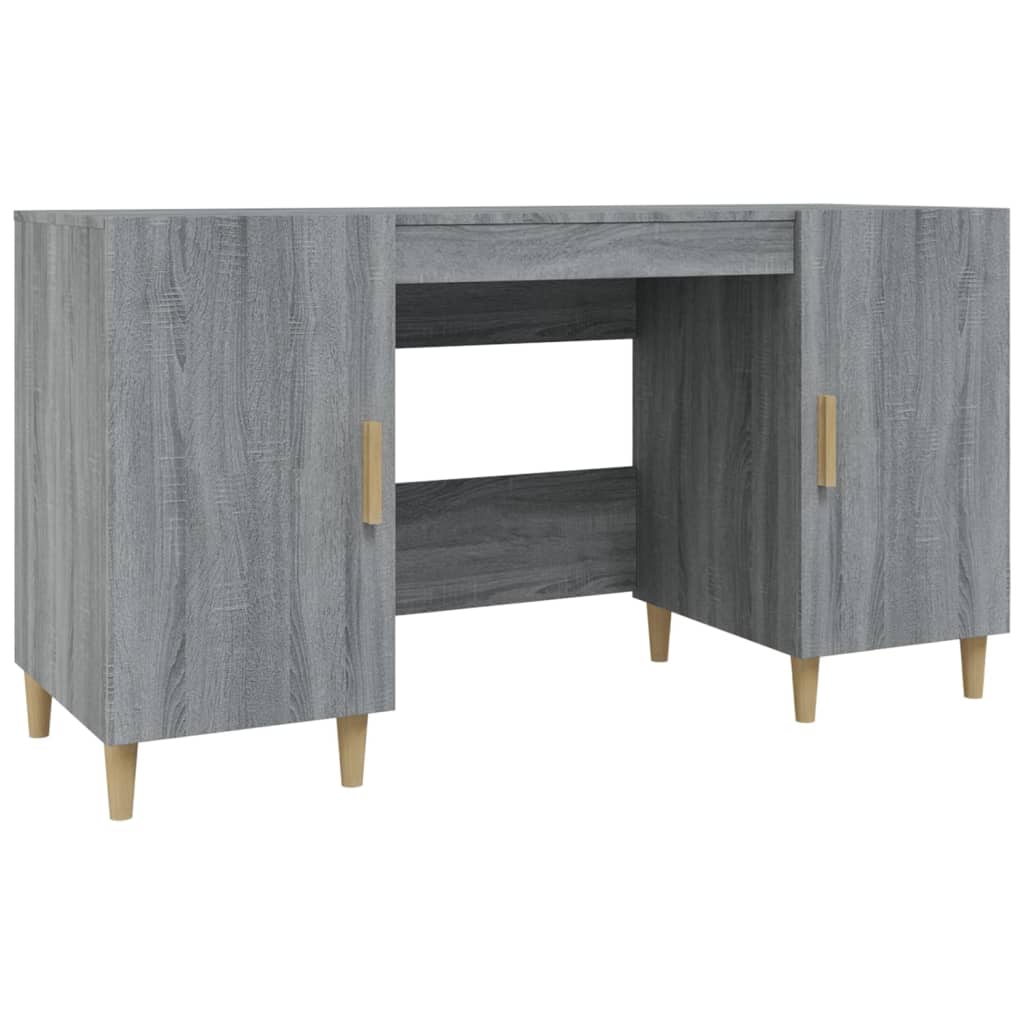 Gray Sonoma Desk 140x50x75 cm Wood Material