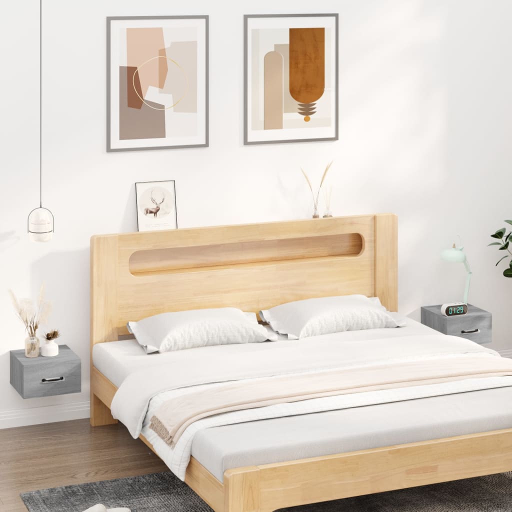 Wall bedside tables 2 pcs. Gray Sonoma 35x35x20 cm