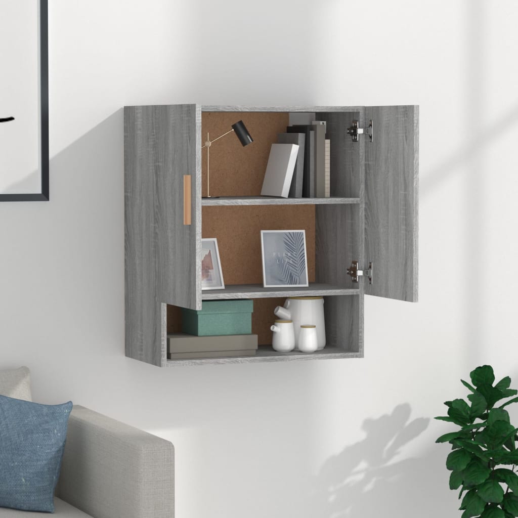 Gray Sonoma wall cabinet 60x31x70 cm made of wood