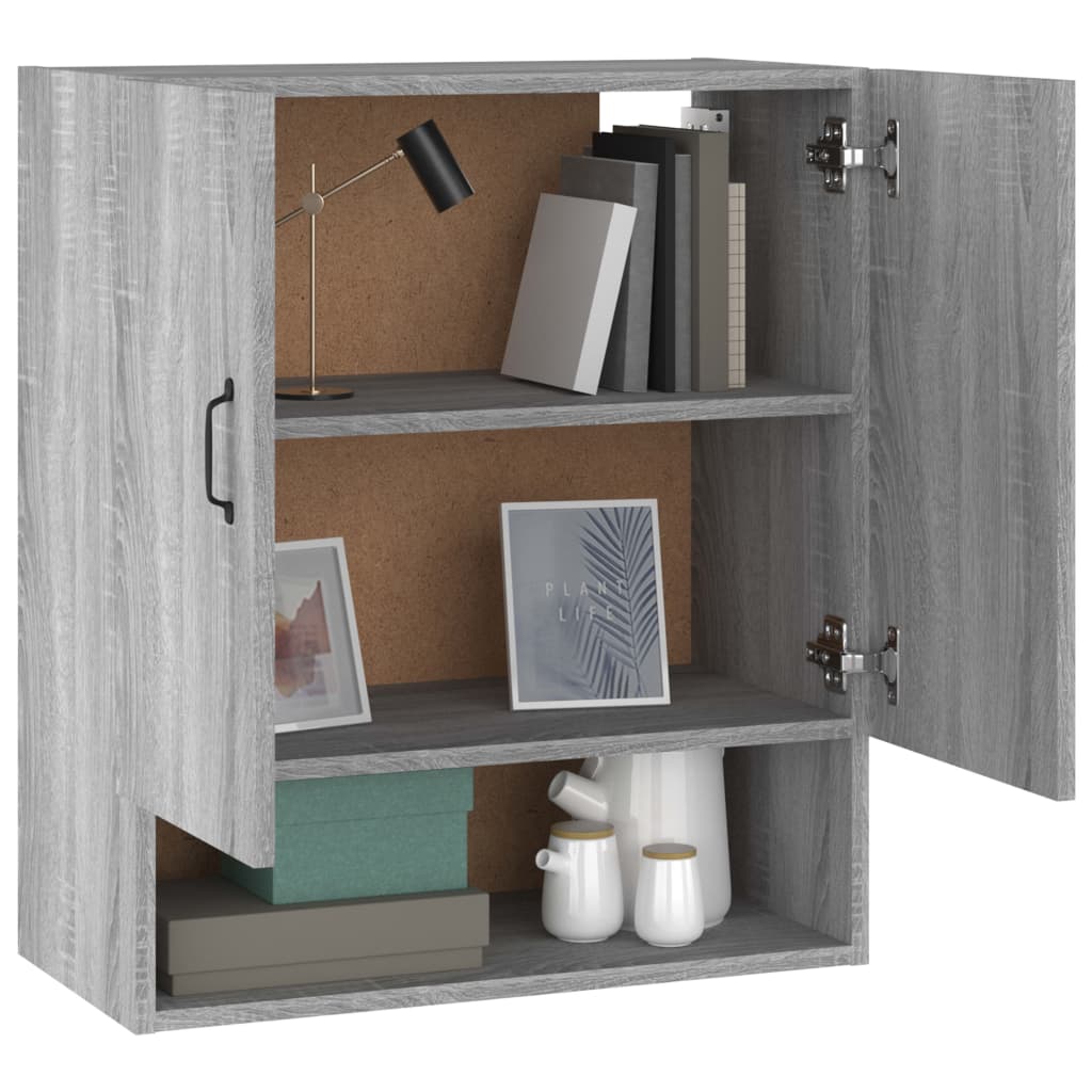 Gray Sonoma wall cabinet 60x31x70 cm made of wood
