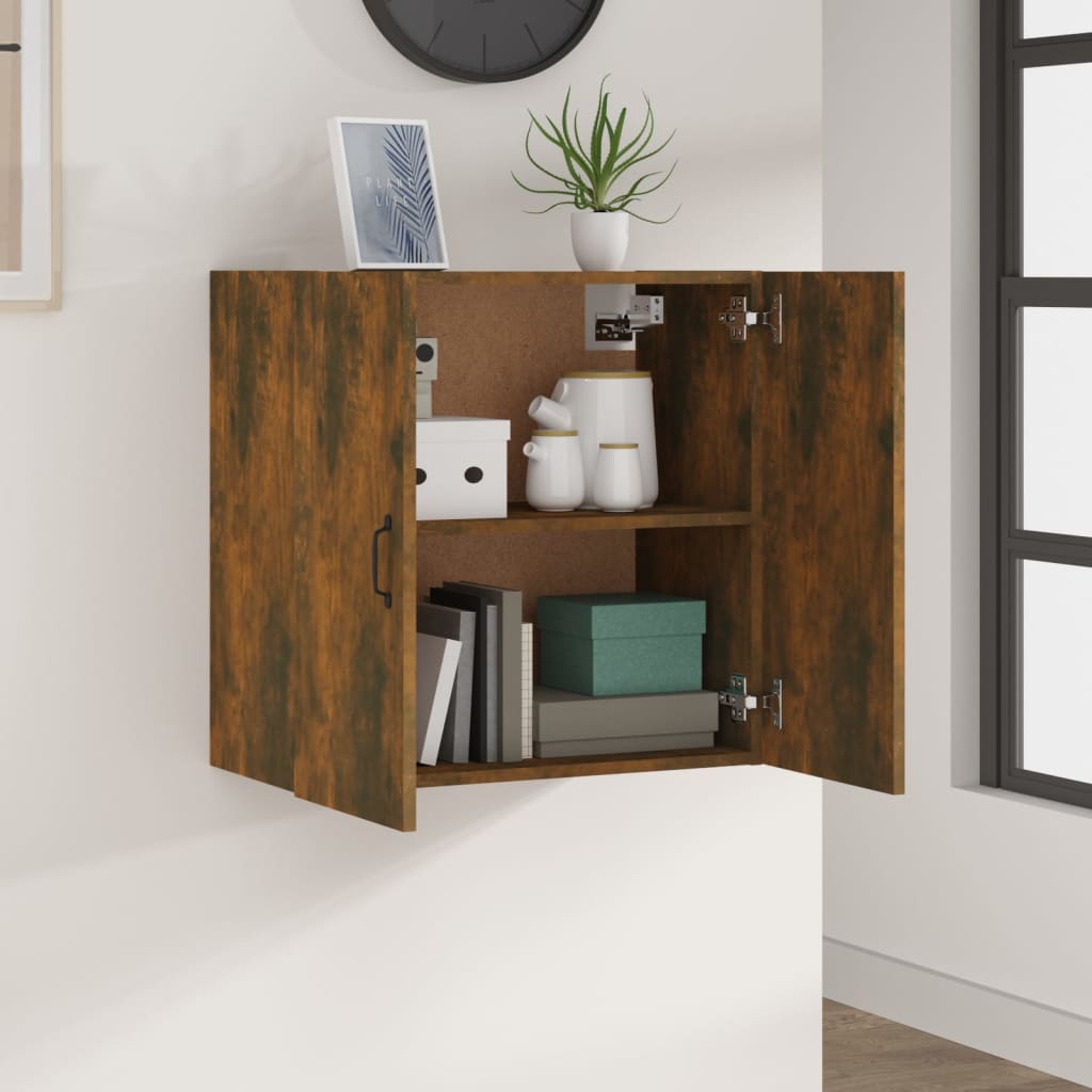 Wall cabinet smoked oak 60x31x60 cm wood material