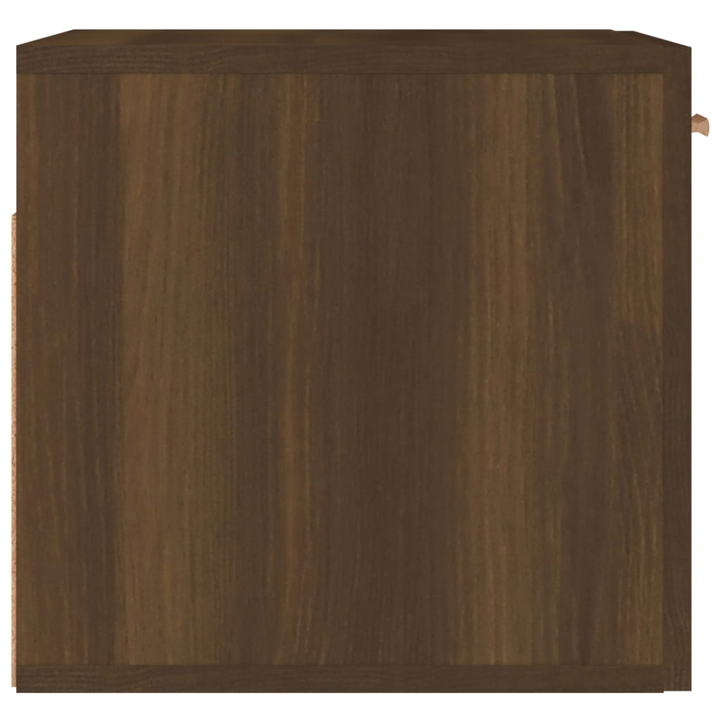Wall cabinet brown oak 80x35x36.5 cm made of wood material