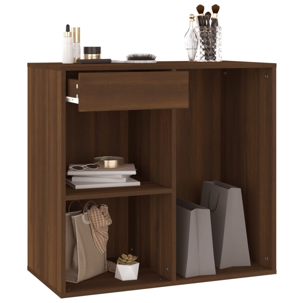 Cosmetic cabinet brown oak look 80x40x75 cm made of wood