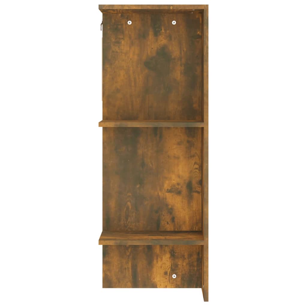 Hall cabinet smoked oak 97.5x37x99 cm made of wood material