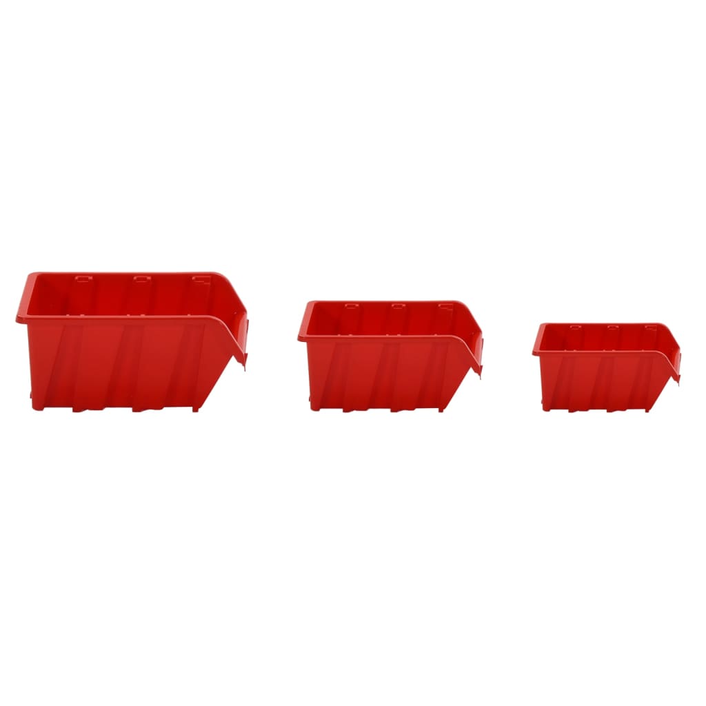35-piece stacking box wall shelf red &amp; black 77x39cm polypropylene