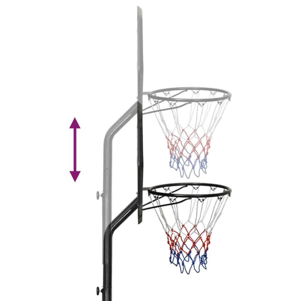Basketball stand black 282-352 cm polyethylene