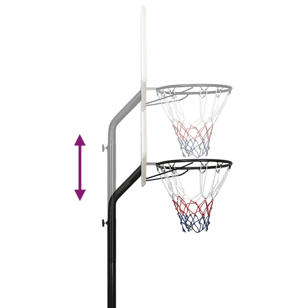 Basketball stand white 237-307 cm polyethylene