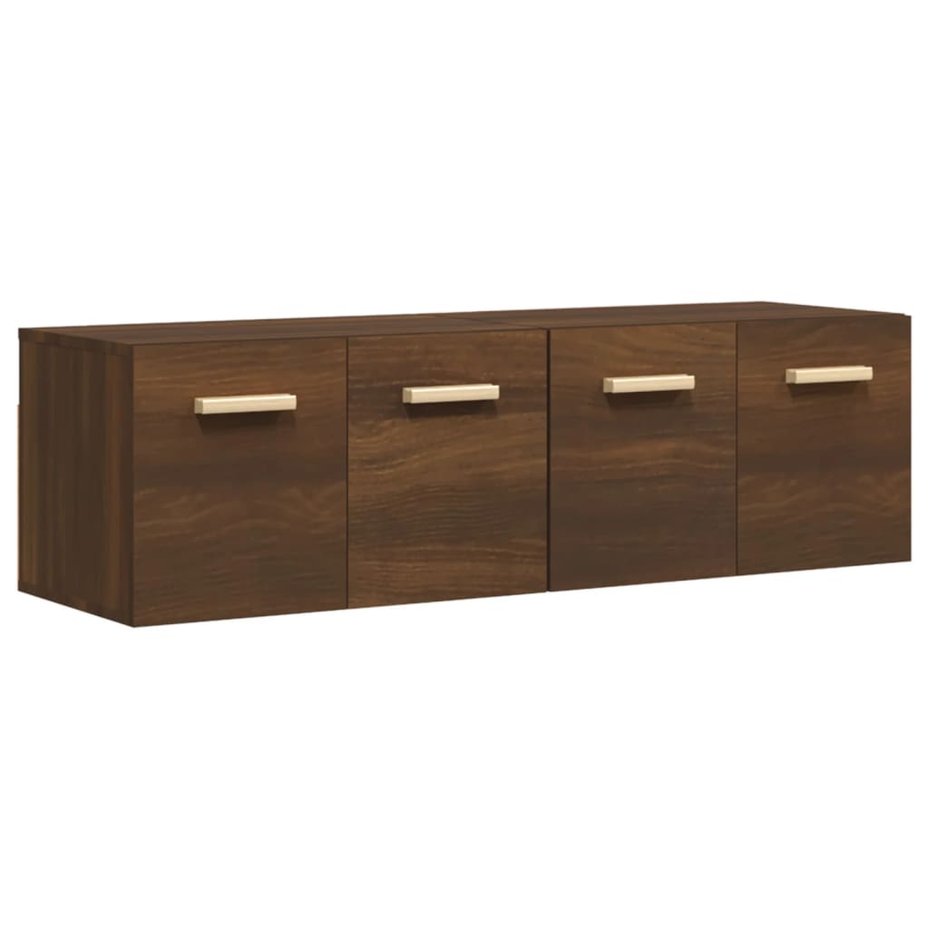 Wall cabinets 2 pieces brown oak look 60x36.5x35cm wood material