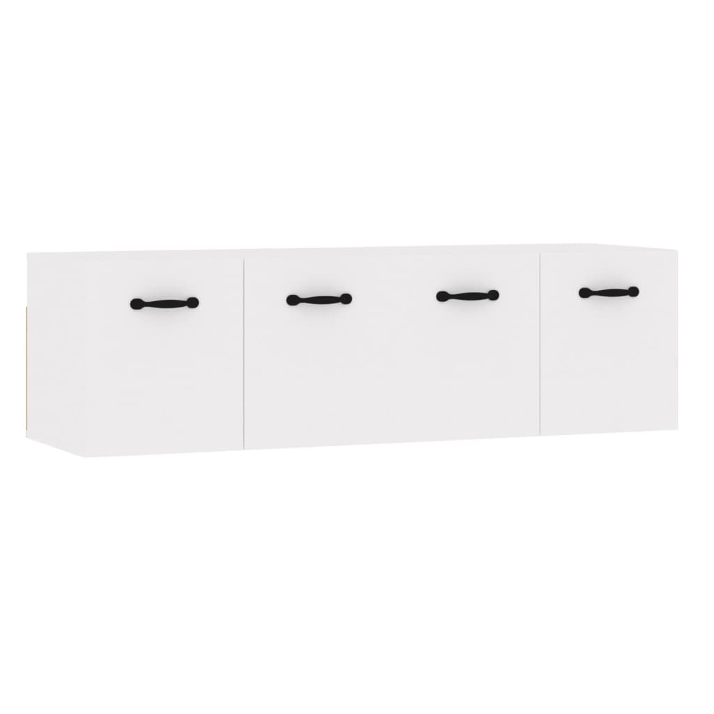 Wall cabinets 2 pieces. High-gloss white 80x36.5x35 cm made of wood