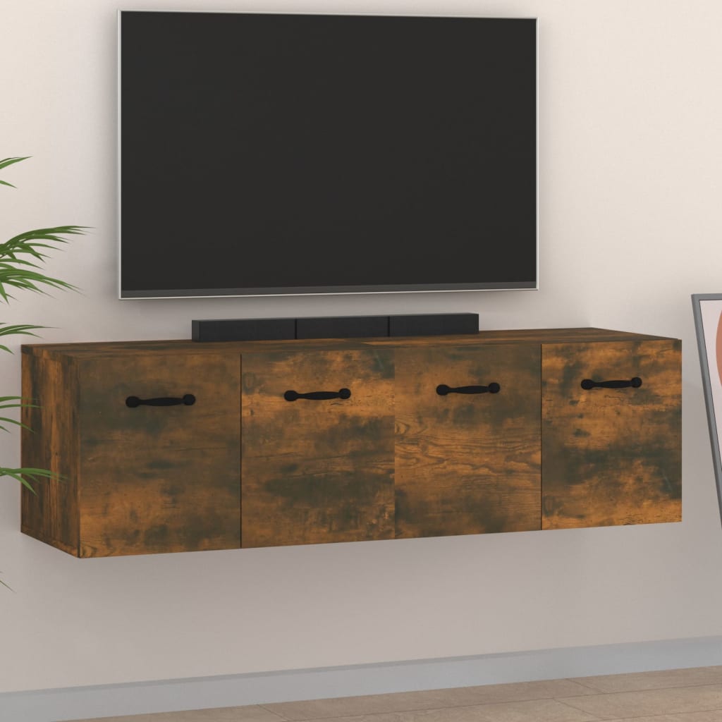 Wall cabinets 2 pieces. Smoked oak 80x35x36.5 cm wood material