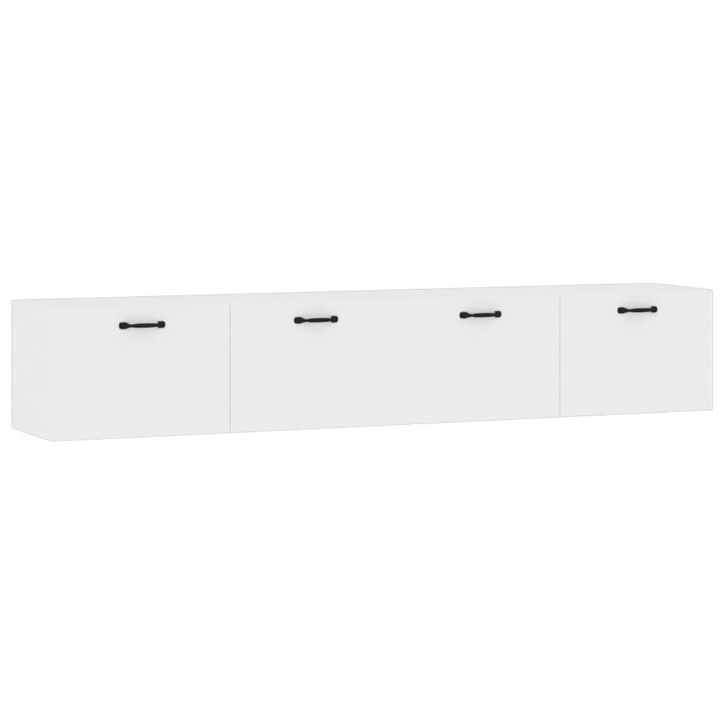 Wall cabinets 2 pcs. White 100x36.5x35 cm wood material