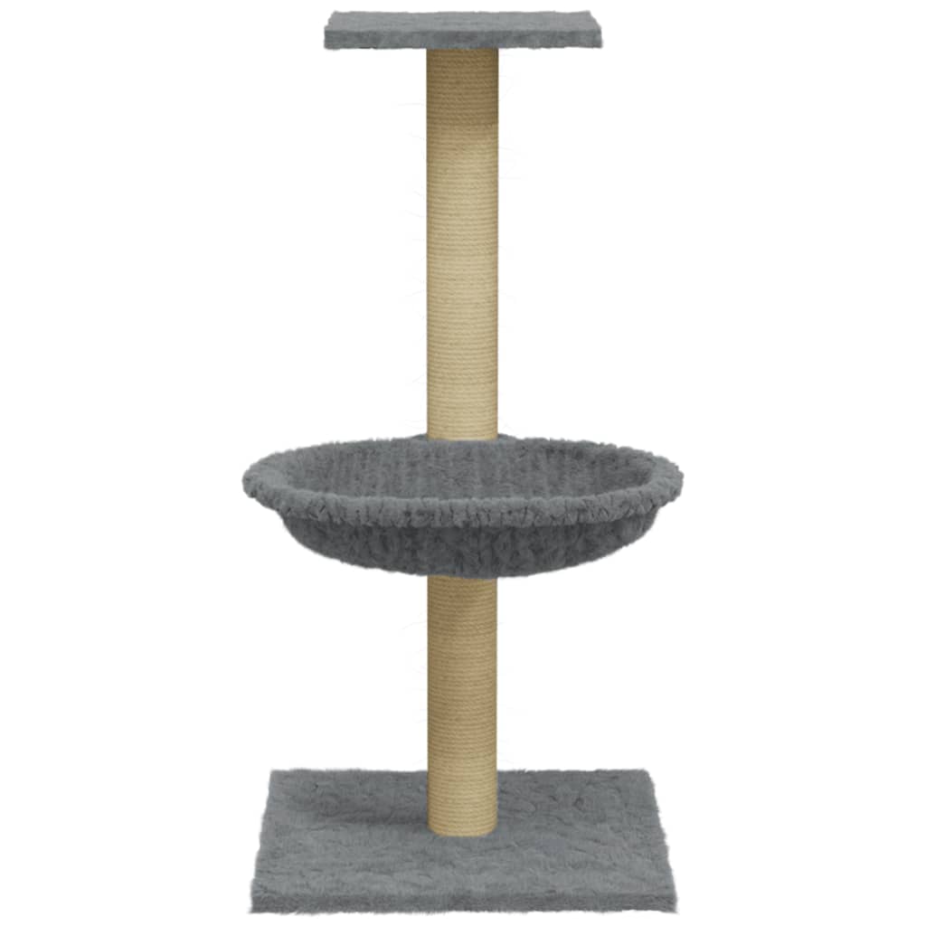Scratching post with sisal scratching post light gray 74 cm