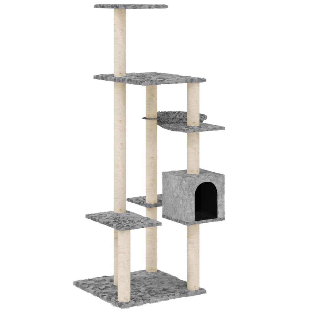 Scratching post with sisal scratching posts light gray 142 cm