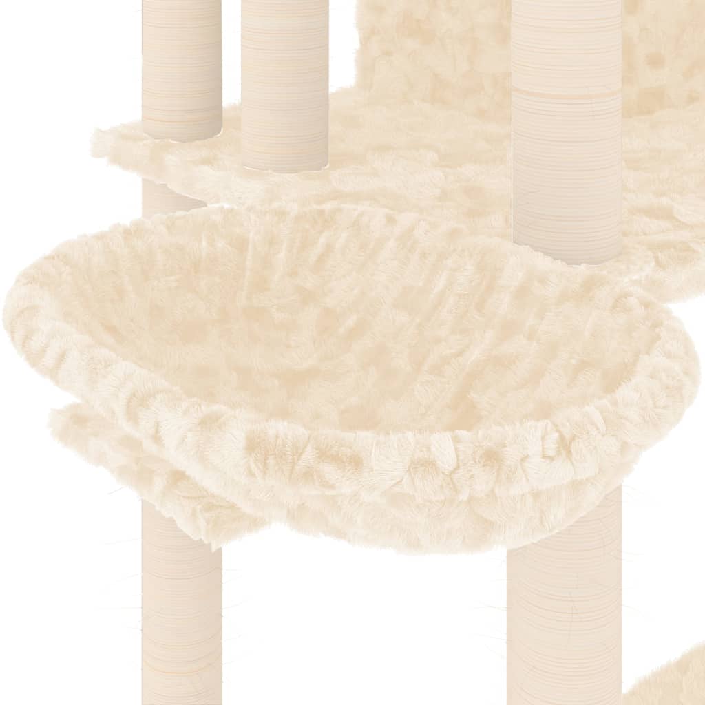 Scratching post with sisal scratching posts cream 191 cm